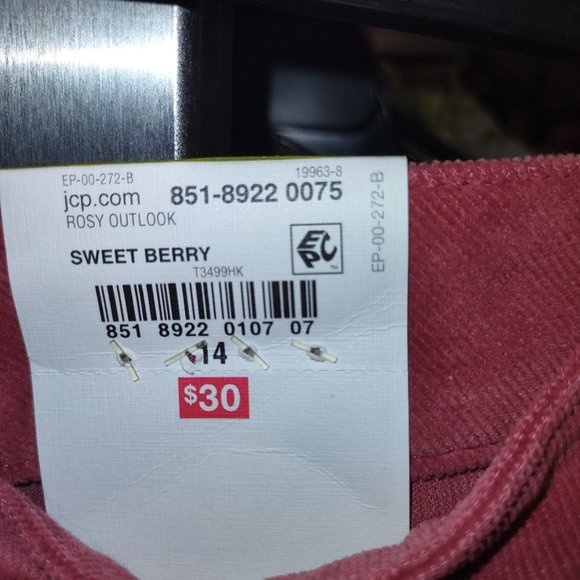 SECRETLY SLENDER Jeans from Liz Claiborn, in SWEET BERRY - size 14 - Picture 2 of 4